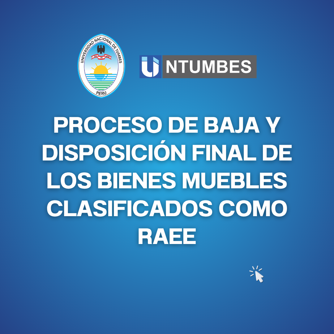 PROCESO DE BAJA Y DISPOSICIÓN FINAL DE LOS BIENES MUEBLES CLASIFICADOS COMO RAEE